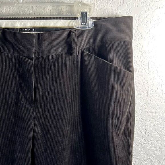 Theory Max C Corduroy Ebony Flare Pants - Picture 4 of 11